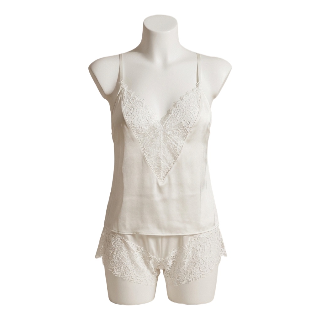 Lace Trim Cami - طقم بيجاما نسائي، ملابس نوم من