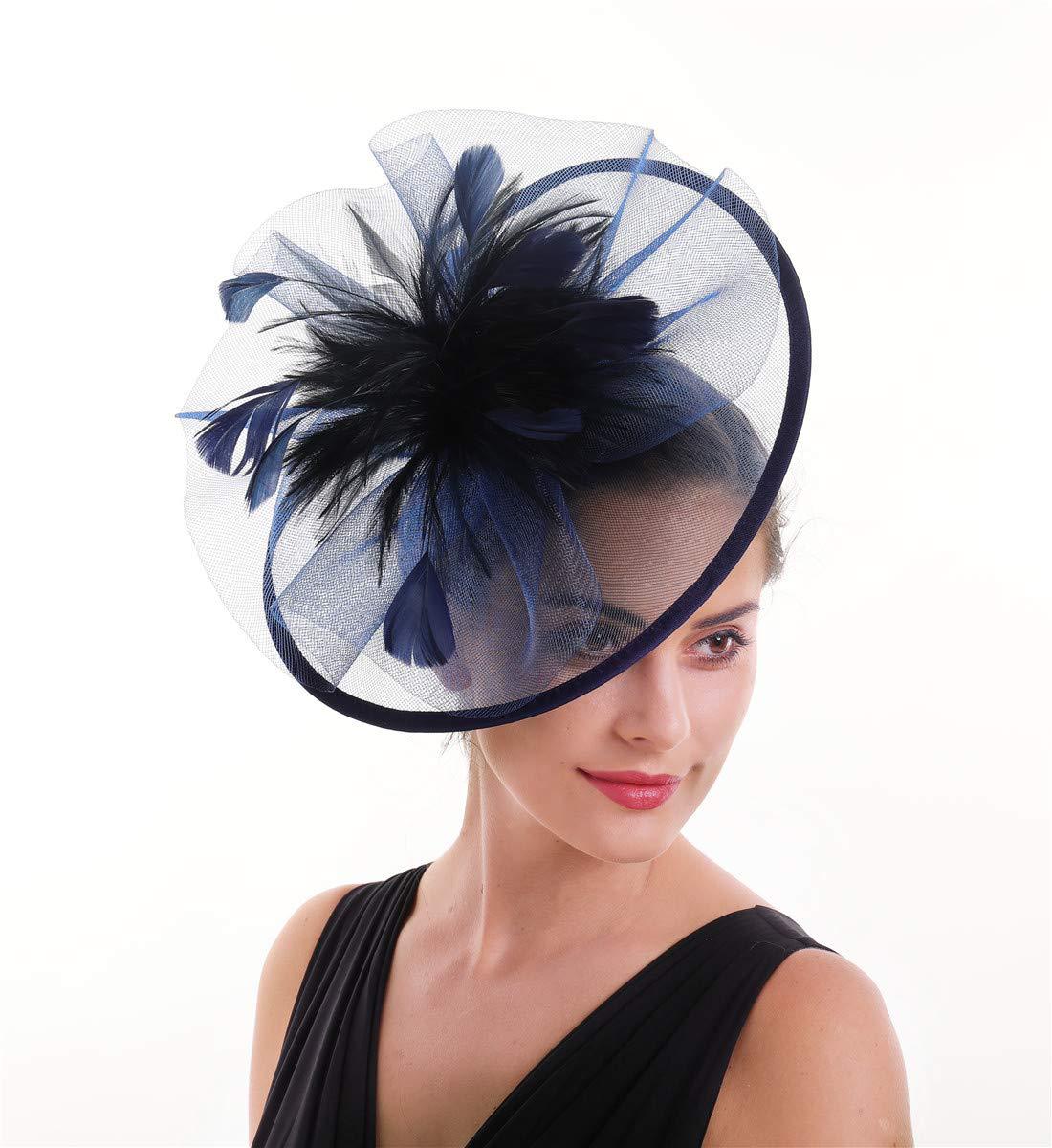 قبعة ريشة فاسيناتور للنساء ، غ - مراجعة Women'S Fashion Kentucky Derby وسعره