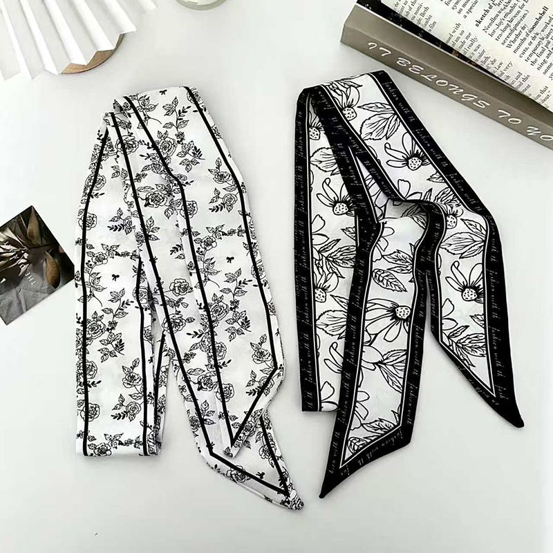 وشاح حريري نسائي فاخر وعصري، ش - مراجعة Women Fashion Necktie وسعره