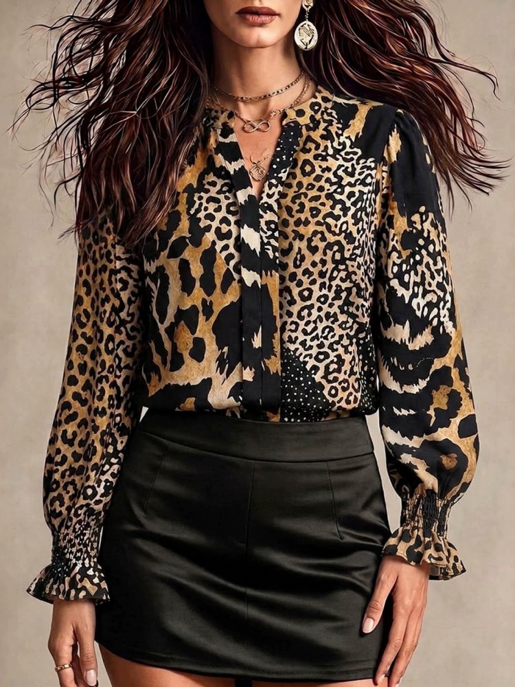 قميص أنيق للخريف والربيع بمقاس - مراجعة Women Fashion Necktie وسعره
